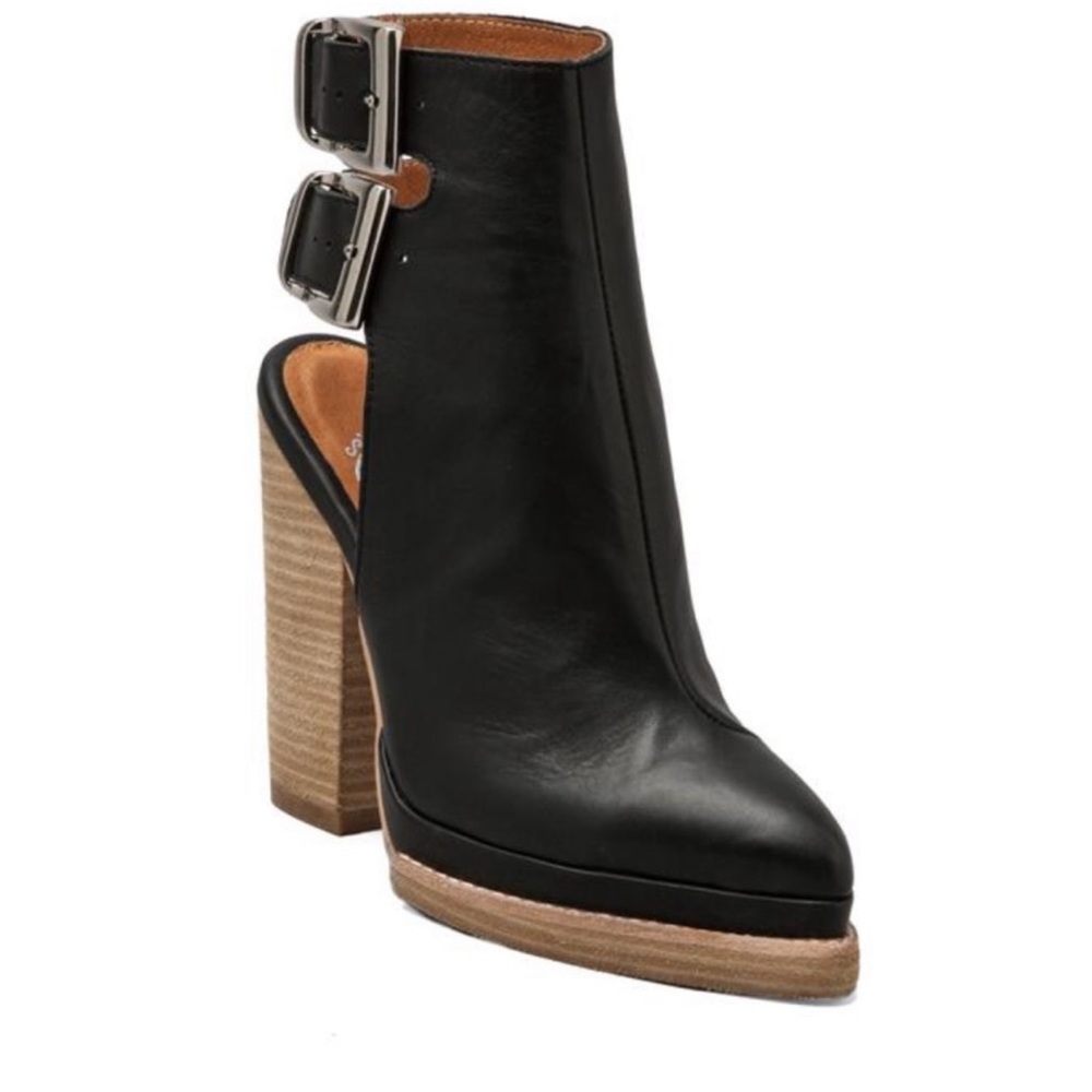 JEFFREY CAMPBELL black leather bootie